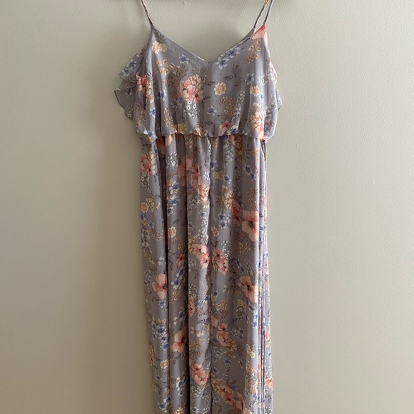 Floral Slip Ruffle Dress Maxi - Picture 4 of 8